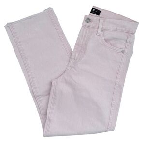 7 For All Mankind Pink Straight Leg Jeans